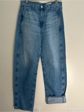 Adriano Goldschmied Jeans 27 Mercer Cuffed High-Rise Barrel Cotton Sunset Blues